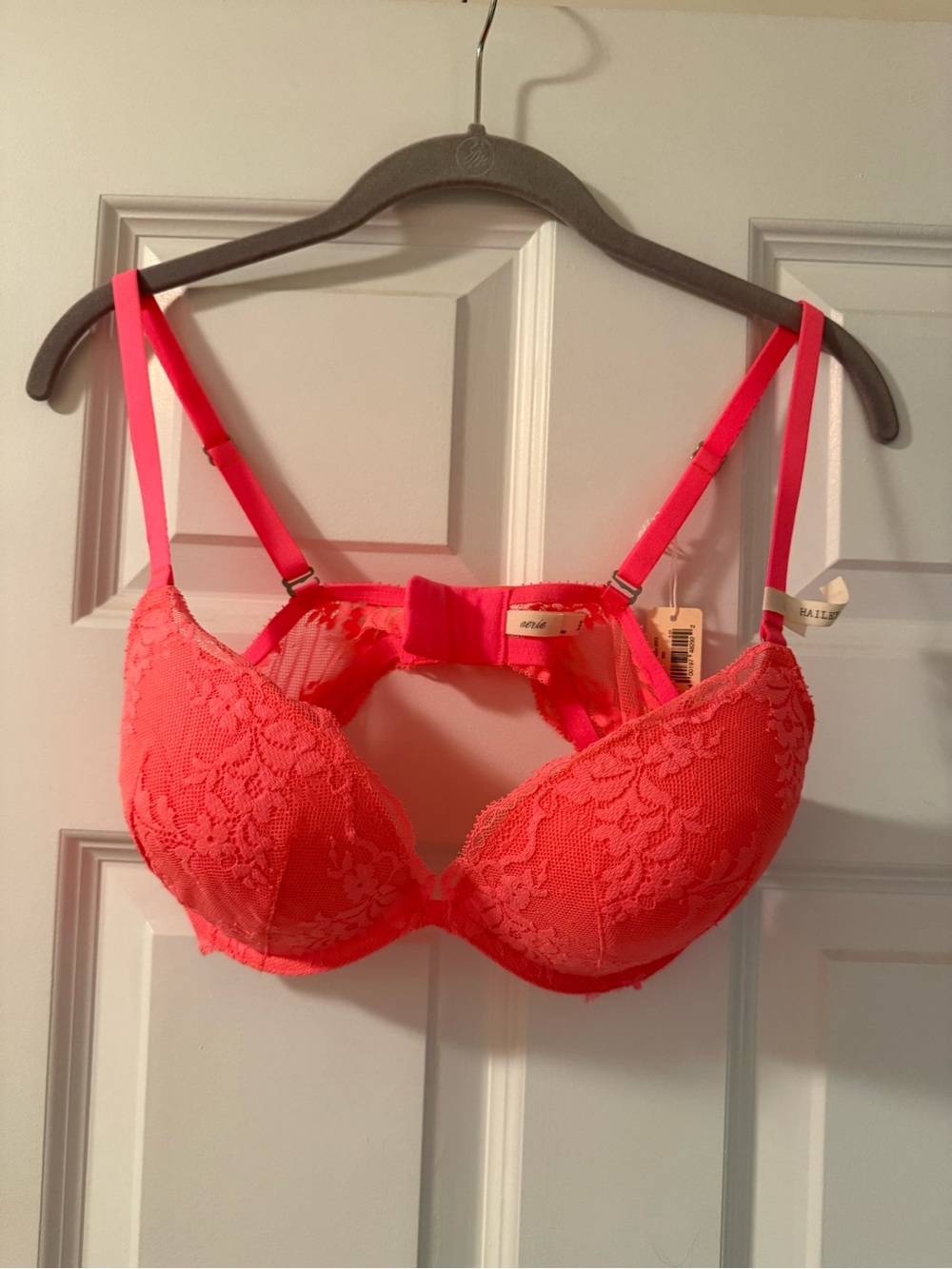 NWT Aerie Hailey Hot Pink Lace Bra